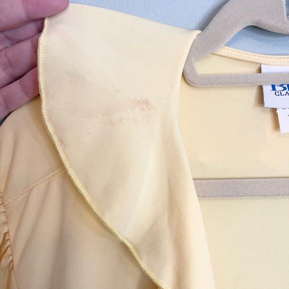 Vintage BFA Classics Yellow Open Front Shrug Cardi Size 3X - Picture 4 of 7